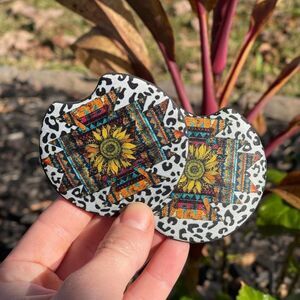 Aztec Sunflower Car Coaster Set | Car Accessories